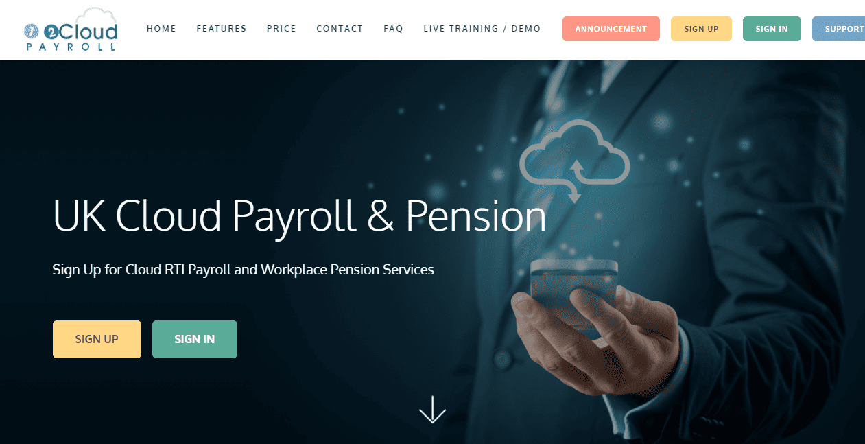 1 2 Cloud payroll homepage