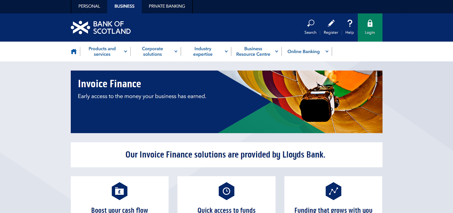 Bank of Scotland invoice finance