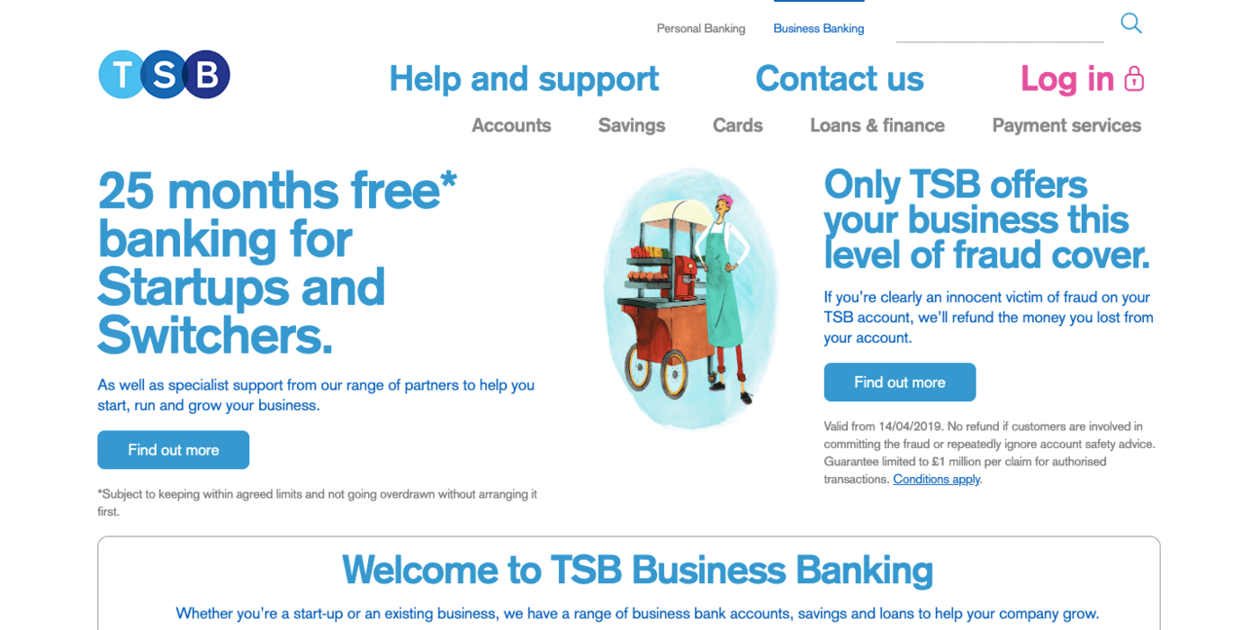 tsb online banking business