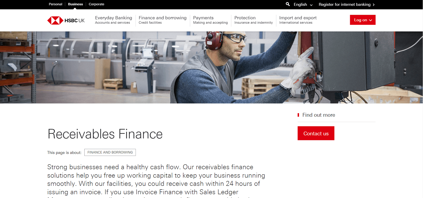 HSBC invoice finance