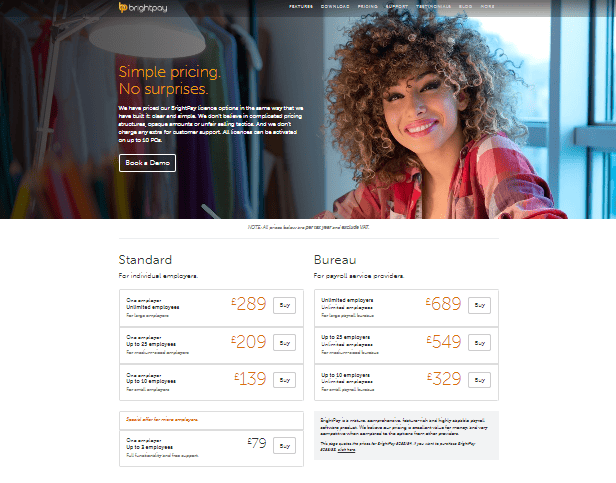 BrightPay Pricing