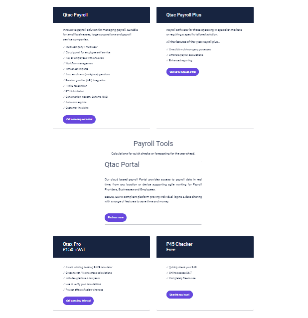 Qtac Payroll  Pricing