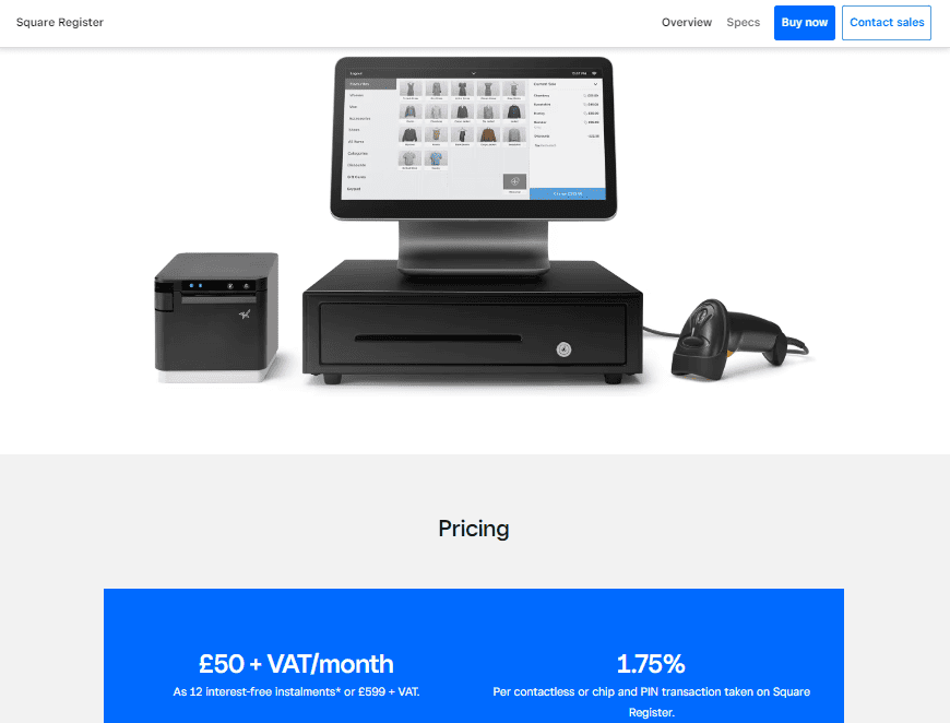 Square Register prices