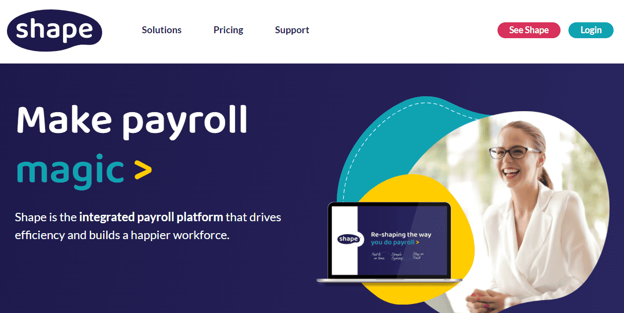 Shape Payroll Homepage